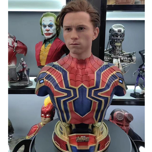 Statue Buste Spider-Man Taille Réelle 1:1 en Silicone, Peau Réaliste, Collection Avengers, Figurine Demi-Corps Iron Spider pour Décoration Cinéma - Product Image 1
