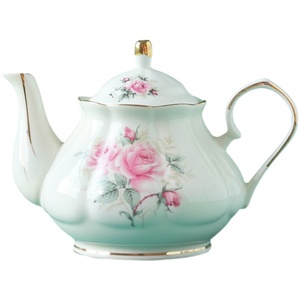 Hervidor de té y <span class=keywords><strong>café</strong></span> de cerámica moderno de estilo europeo, diseño Pastoral grande, infusor resistente al calor, Material de madera de porcelana - Product Image 5