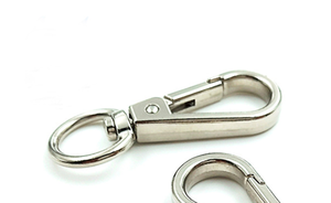 Mousqueton carré en acier inoxydable de 2 pouces x 0,5 pouce avec boucle de lanière et anse pivotante - Product Image 3