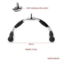 Accessoire de musculation en acier robuste pour lat pulldown avec poignées de traction haute/basse et poignée en caoutchouc