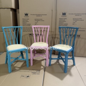 Sillas Infantiles de Ratán Hechas a Mano para Negocios de Alquiler, Asientos Infantiles de Mimbre Natural para Fiestas - Product Image 1