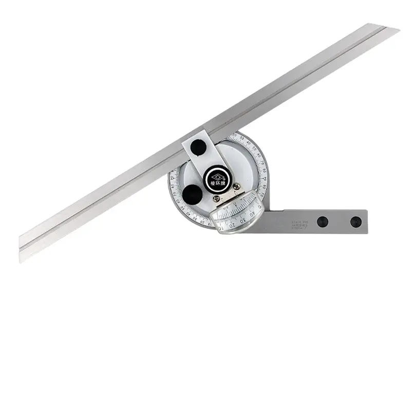 ขาตั้งเครื่องเปรียบเทียบความแม่นยำโปรโมชั่น0-360องศา Vernier Bevel Protractor