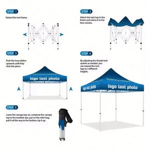 Professional 10x10ft Pop-up Outdoor Gazebo Canopy for Trade Show Display Events Outdoor - Product Image 5