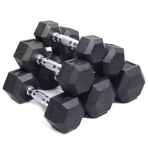 ดัมเบลหกเหลี่ยม2.5 5 8 10 25 50 <span class=keywords><strong>70</strong></span> 75 100 <span class=keywords><strong>kg</strong></span> ปอนด์20lb 50kg ปอนด์50kg หนักหนักอุปกรณ์การฝึกอบรมยางหุ้มด้วยยาง - Product Image 1
