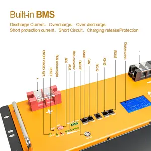 48 V100Ah Wiederauf ladbarer LiFePO4-Akku Prismatischer Lithium-Ionen-Batteriesp eicher