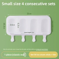 Menglong Moule créatif en silicone pour sucettes glacées maison Sorbet à dessert français Outil spécial de crème glacée ovale