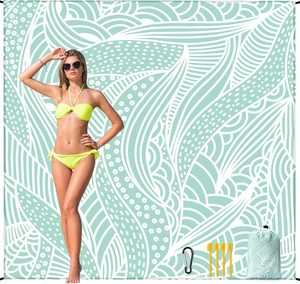 <span class=keywords><strong>Tapis</strong></span> <span class=keywords><strong>de</strong></span> plage anti-sable imprimé sur mesure, imperméable et à motifs, avec 4 piquets, grand <span class=keywords><strong>tapis</strong></span> <span class=keywords><strong>de</strong></span> pique-nique portable pour les voyages et la randonnée - Product Image 1