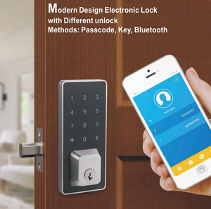 盗難防止スマート電子デッドボルトロック亜鉛合金キーレスタッチエントリーメモリカード付きスチールドア用 - Product Image 6