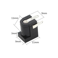 5.5x2.1mm DC-005 Noir DC Power Jack Socket DC Connecteurs Fournir Baril-Type À Angle Droit PCB Mont Terminal
