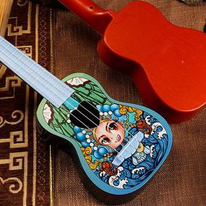 Juguete de Instrumento Musical para Niños, Guitarra Clásica de Cuatro Cuerdas de Ópera de Pekín de 45 cm, Ukelele, Juguete de Instrumento Musical para Niños Mini - Product Image 1