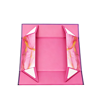 Boîte pliante de luxe personnalisée de couleur violette avec logo en feuille d'or, écologique, recyclable, rigide, en papier, doublée d'éponge, pour crème pour le visage et soins de la peau