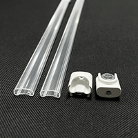 Cache diffuseur de lumière pour bandes LED rigides de 8 mm, style à fermoir magnétique, offrant une distribution uniforme de la lumière pour les armoires et les étagères