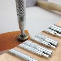 11 pièces DIY pour artisanat du cuir : Perforateurs métalliques argentés, matrices de sertissage, boutons-pression, outil d'installation de rivets à pression OEM ODM