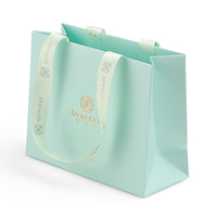 Petit sac en papier bronzant respectueux de l'environnement ruban imprimé Logo sac à main pour bijoux Ins cadeaux recyclable