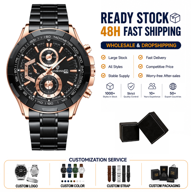 Fashion Trend Men's Sports Smart Watch Leisure Quartz Calendar Business Watch Alloy Stainless Steel for Sports and Business Use