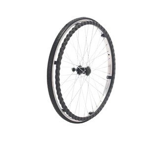 Roue à rayons en alliage d'aluminium, 24 pouces, pneu plein, roue arrière pour fauteuil roulant - Product Image 1