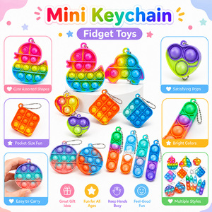 Mini Trampa para Ratones Llavero, <span class=keywords><strong>Juguete</strong></span> Sensorial Antiestrés de Silicona con Burbujas, Colgante para Mochila, Portátil para Fiestas - Product Image 3