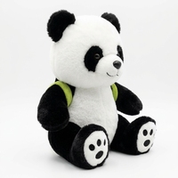 Peluche Panda Douce en Position Assise, en Coton PP à Poils Courts, Personnalisable avec Broderie, Cadeau d'Anniversaire pour Enfants