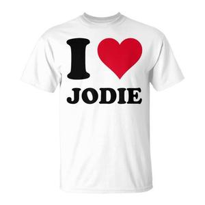Camiseta I Love Jodie de algodón blanco unisex para adultos talla mediana - Product Image 3