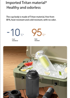 Gobelet portable de grande capacité, sans BPA, étanche, pour la salle de sport et les activités de plein air