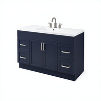 Meuble-lavabo de salle de bain moderne en bois massif, style Shaker américain, prêt à assembler, résistant à l'eau, garantie 3 ans