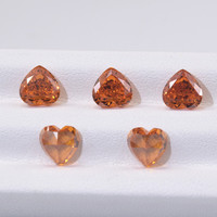 Pierres précieuses créées en laboratoire Ice Crushed Cut Cz Synthetic Heart Cut Partschinite Color Cubic Zirconia Loose Gemstone