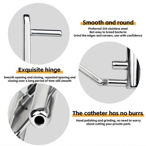 Urethral Dilator Punching Adjustable Double Side PA Piercing Penis Plug Ring Catheter Sounds Stainless Steel <b>Man</b> Chastity Device - Product Image 4
