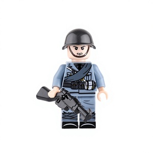 Set di Costruzioni con Blocchi di Piccole Dimensioni della Seconda Guerra <span class=keywords><strong>Mondiale</strong></span>, Modelli di Soldati Americani, Tedeschi e Sovietici in Plastica ABS, Gioco di Costruzione - Product Image 5