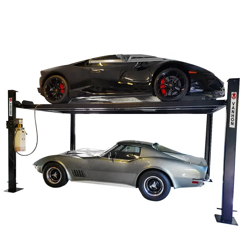Best price 4 post double car lift four post parking lift system