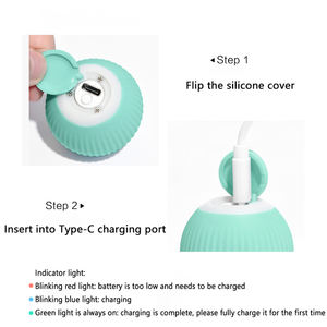 ألعاب القط الكهربائية الذكية التلقائي-تدريب تفاعلي ABS باللون الأزرق والوردي للعب القطط في الأماكن المغلقة - Product Image 5