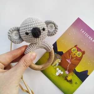 <span class=keywords><strong>Mordedor</strong></span> de madera para bebé, <span class=keywords><strong>mordedor</strong></span> con patrón de ganchillo de macramé, juguetes de sonajero de madera para bebé, venta al por mayor - Product Image 6