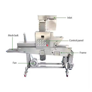Machine automatique de panure et de panure-friteuse pour poulet frit, machine à paner et à enrober - Product Image 2