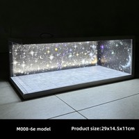 Diorama 1/64 Scène Cyberpunk Parking Simulé Vitrine de Présentation pour Modèles de Voitures Miniatures Garage de Rangement Éclairage Néon