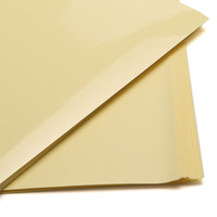 HH 034 Transparent 120g Feuille d'étiquettes autocollantes en vinyle jaune 5c avec revêtement laser