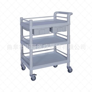 รถเข็นอเนกประสงค์สำหรับโรงพยาบาล Abs ขนาด 640x456x858 มม. ผลิตจากพลาสติก สำหรับใช้ทางการแพทย์ ดีไซน์เรียบง่าย - Product Image 1