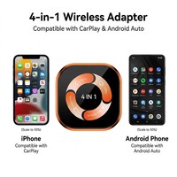 Adaptateur CarPlay USB portable 4-en-1 pour 98% des voitures, compatible avec Android Auto Mirror Link, plug & play