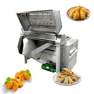 Batch Continuous And Industrial Pork Rinds Electric Cburger Deep Fryer Chicken Schnitzel Fry Machine