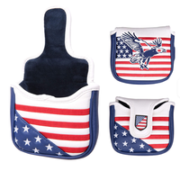 ASL GOLF Housses de putter de golf personnalisées en forme de mallet, en cuir PU avec logo brodé