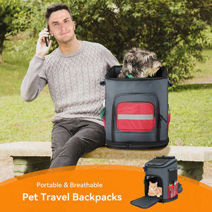 Mochila Transportadora para Perros y Gatos de 4-18 lb, Diseño Ventilado y Seguro con Soporte Acolchado para la Espalda y Malla Transpirable - Product Image 4