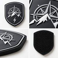 Patch PVC 3D personnalisé en relief, logo surélevé, étanche, badge en caoutchouc souple, durable pour vestes, vêtements et tenues d'extérieur