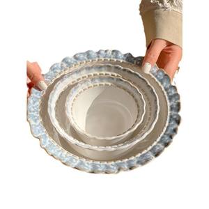 Vaisselle de cuisine pour usage domestique : Assiettes, bols, tasses à café au design épuré et raffiné, ensemble de vaisselle de luxe léger - Product Image 1