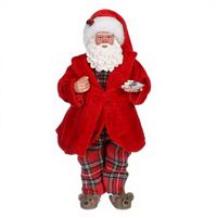 Vente en gros de statues de Père Noël en résine verticales multi-styles de 28 cm, décoration intérieure pour les fêtes de Noël