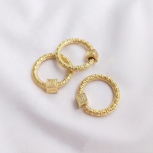 Móc Khóa Hình Vuông Bằng Bạc Thật, Phụ Kiện Vòng Tay, Móc Khóa Tự Làm, Hình Tròn Mạ Vàng 24K, Hình Trái Tim, Móc Khóa Carabiner - Product Image 4