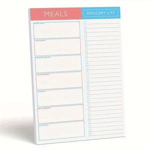 Planificador de <span class=keywords><strong>Comidas</strong></span> Semanal Premium y Lista de Compras con Lista de Compras Desprendible e Imán <span class=keywords><strong>para</strong></span> Refrigerador, Menú Familiar y Plan de Preparación de <span class=keywords><strong>Comidas</strong></span> - Product Image 1