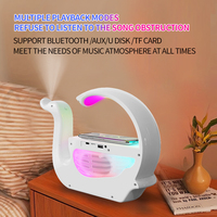 Portable coloré atmosphère lumière haut-parleur humidificateur à ultrasons Anti-gravité goutte d'eau cygne forme dispositif pour la maison haut-parleurs USB