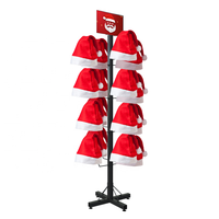 Présentoir en métal personnalisé pour magasin de détail Bonnet d'hiver Casque de football Vélo Équipement de moto Noël Cowboy Corde Chapeau Stand