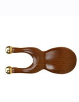 Laiton Gua Sha Eye Massager Peigne en bois de santal pour méridien facial et grattoir nasal pont de nez grattoir pour les yeux