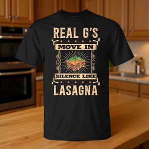 Camiseta Real G's Move in Silence para Amantes de la Pasta Tipo Lasaña, para Promociones - Product Image 3