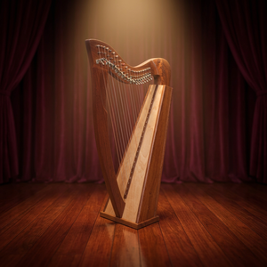 Ho Hunts HH-S Rosewood 20-<b>String</b> Square Back Lyre Harp (Pakistan) - Product Image 2