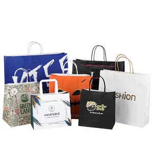 Bolsas de cartón con logotipo personalizado impreso, para compras, venta al por menor, color negro, embalaje de lujo, regalo, bolsa de papel con mango de cinta